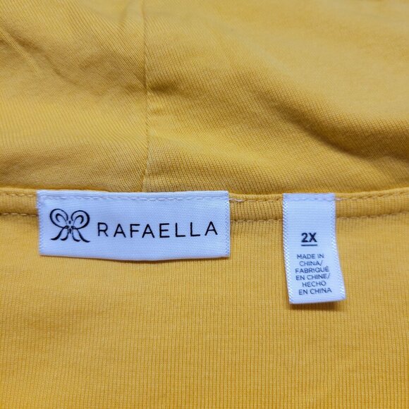 Rafaella 2X Goldenrod Yellow Metal Looped Dressy Shortsleeve Blouse - Picture 9 of 10